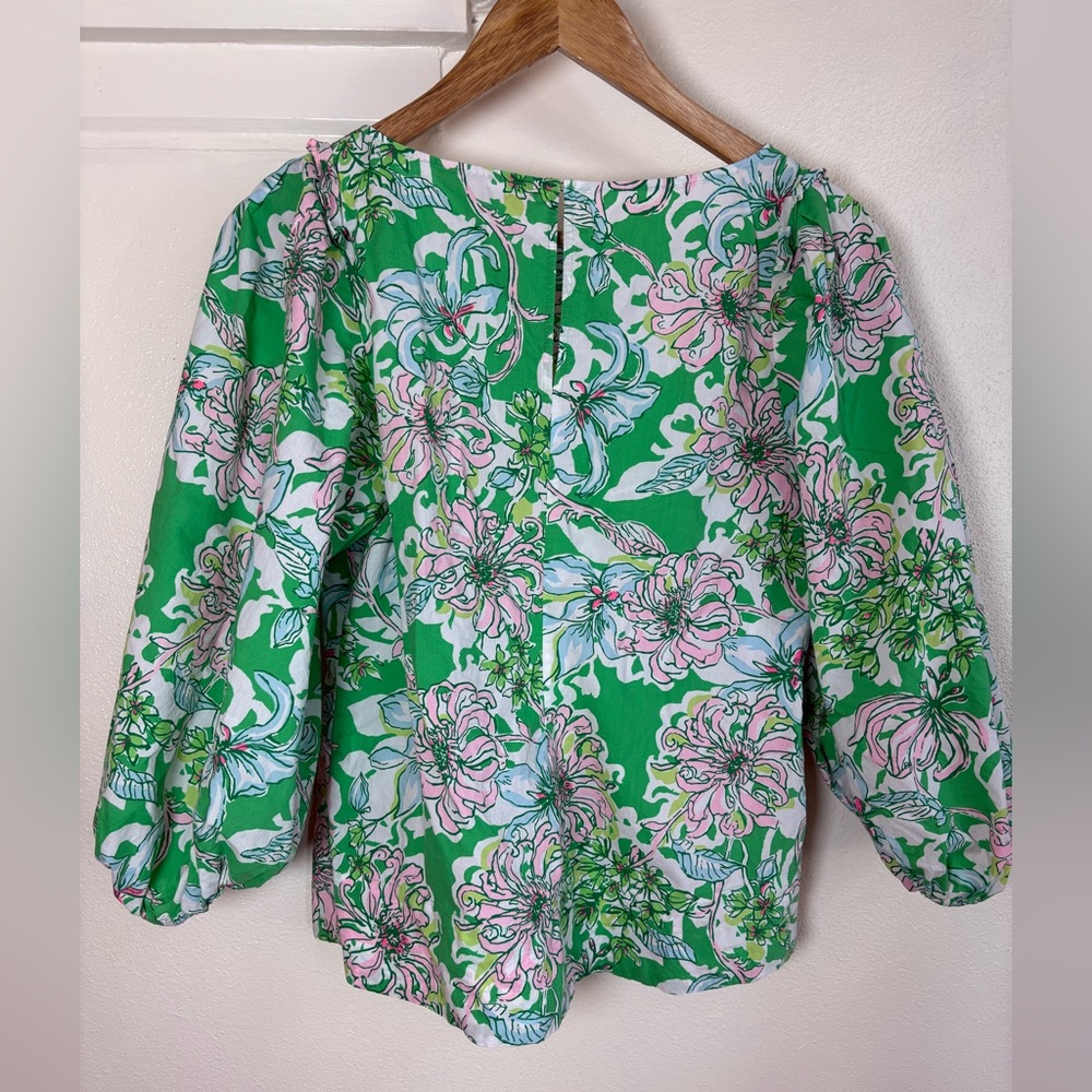 Lilly Pulitzer Spearmint Blossom Views Top - Picture 4 of 8
